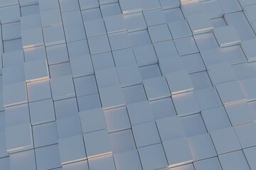 Poster - abstract 3d geometric squares background