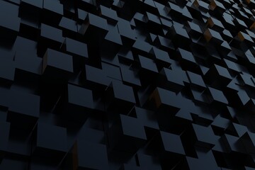 Poster - 3d render abstract background of cubes