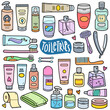 Toiletry Color Doodle Illustration