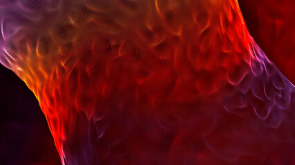 Poster - Abstract rotating liquid vortex of red and purple colors, seamless loop. Motion. Swirling spinning tornado with ripples.