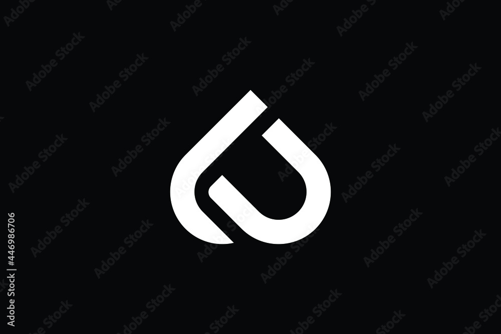 LU logo letter design on luxury background. UL logo monogram initials letter concept. LU icon logo design. UL elegant and Professional letter icon design on black background. U L LU UL - obrazy, fototapety, plakaty 