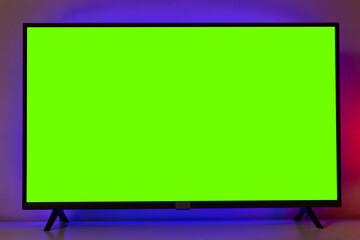 Wall Mural - TV with green screen for cropping