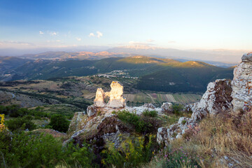 Wall Mural - Castle of Rocca Calascio. In the province of L'Aquila, in Abruzzo. Set of the film the name of the rose