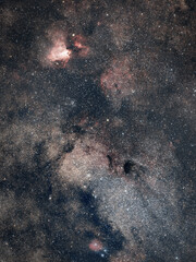 Wall Mural - the omega nebula (m17) and small sagittarius star cloud from christchurch, new zealand, july 2021. (
