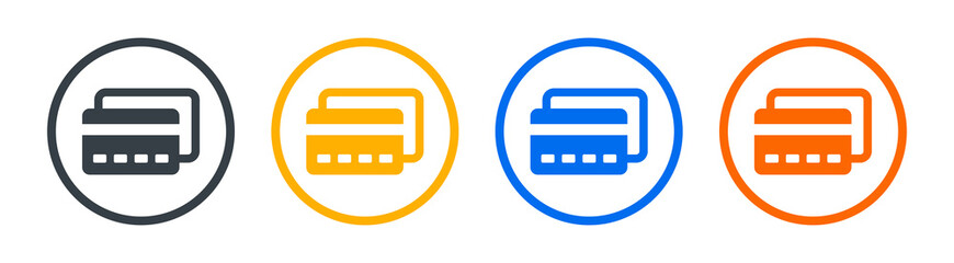 Poster - Electronic payment symbol. Credit card icon set isolated on white background.