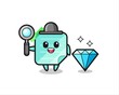 © heriyusuf - Illustration of sticky notes character with a diamond