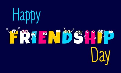 Happy Colorful Friendship Internatonal Day Vector Illustration