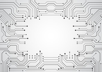 Aufkleber - Circuit technology background with hi-tech digital data