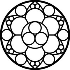 Wall Mural - Rose Window, Fig. 25, round 2, base, round 1