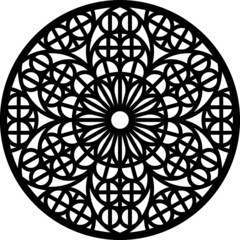 Wall Mural - Rose Window, Fig. 25, hexagonal 1, half 1