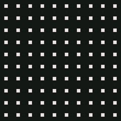 Poster - White squares grid. Vector simple mesh with black background and seamless squares.