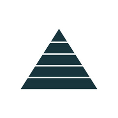 Wall Mural - pyramid infographic template with 5 charts. business concept. black triangle data segments. hierarch