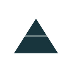 Wall Mural - pyramid infographic template with 2 charts. business concept. black triangle data segments. hierarch