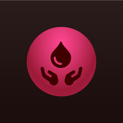 Canvas Print - Blood Donation - App Icon Button