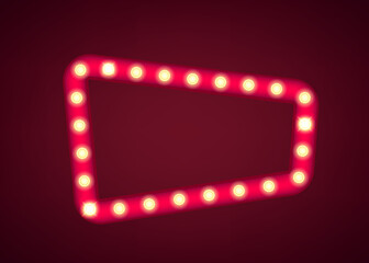 Aufkleber - Poster with illuminated frame for a text