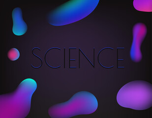 Poster - Science background with abstract colorful bubbles