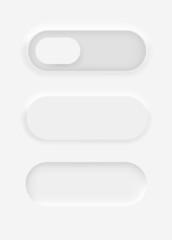 Poster - Web and mobile application ui elements vector set. Neomorphism style