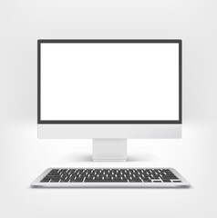 Aufkleber - Modern computer with blank screen. Vector mockup