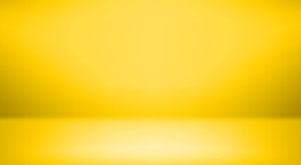 Poster - Wide yellow empty interior. Template for content