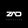 ZAD Letter Initial Logo Design Template Vector Illustration