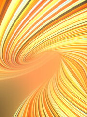 Aufkleber - Wavy digital illustration of striped pattern twisted colored lines with depth of field. 3d rendering creative design