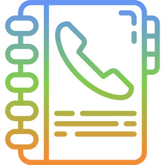 Poster - contact book gradient icon