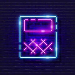 Wall Mural - Paint tray neon icon. Vector illustration for design. Repair tool glowing sign. Construction tools concept.