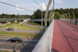 Bicycle bridge over a busy expressway
