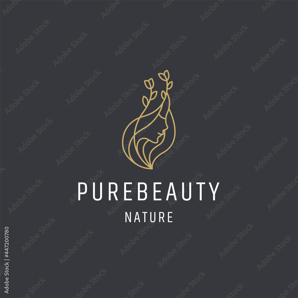 Luxurious beauty woman logo icon design template vector premium Stock ...