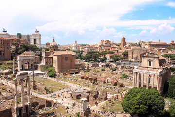 Sticker - Aerial view on Roman forum, Rome, Italy