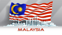 Independence Anniversary Celebration National Day In Malaysia Flag Background.