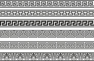 Wall Mural - Vector seamless greek classic ornament. Pattern for a border and a frame. Ancient Greece and the Roman Empire