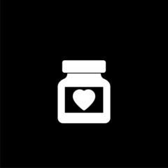 Poster - Medicine bottle icon isolated on dark background