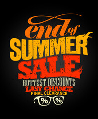 Wall Mural - End of summer sale design.