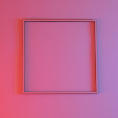 frame with neon light. futurism. abstract art. minimalism with copy space