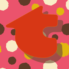 Poster - Letter u from the alphabet vector seamless repeat pattern print background