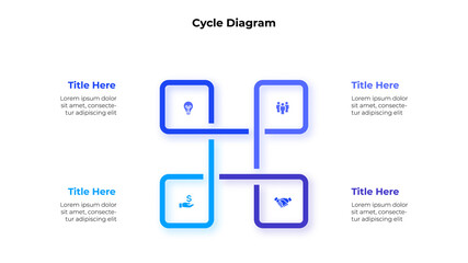 Poster - Abstract element is divided into 4 parts. Business data visualization for presentation. Vector info graphic diagram