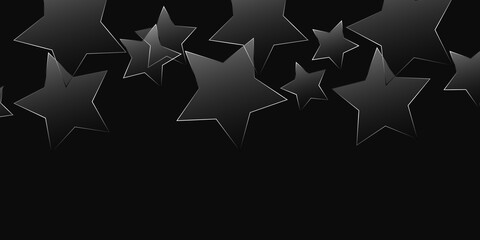 Black star background vector 