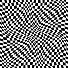 Poster - Canvas with race flag. Vector 3D checker flag. Seamless black and white squares make pattern.