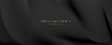 Premium Background Design With Diagonal Line Pattern In Black Colour. Vector Horizontal Template For Business Banner, Formal Invitation, Luxury Voucher, Prestigious Gift Certificate