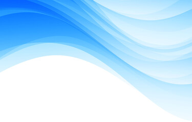 Wall Mural - abstract blue wavy background template