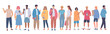 © HilaryDesign - Different young people characters, students and skaters vector cartoon  illustration. White color isolated people