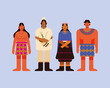 indigenous people with traditional cloth