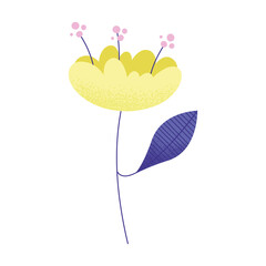 Sticker - yellow flower garden