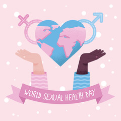 Sticker - sexual health day postcard