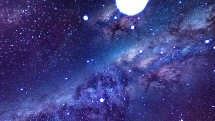 Wall Mural - Open space video footage. Space gas clouds. Cosmos neutral animation.