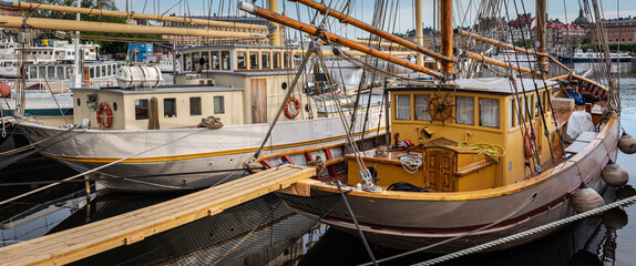 Wall Mural - Small boat port