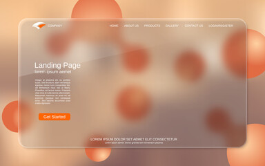 Wall Mural - website landing page vector template. abstract colorful background for webpage and application with 