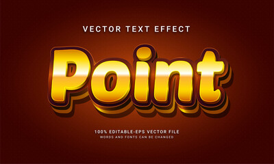 Wall Mural - Point 3d editable text style effect