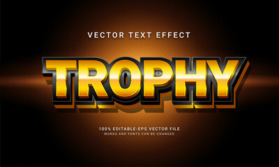 Wall Mural - Trophy 3d editable text style effect